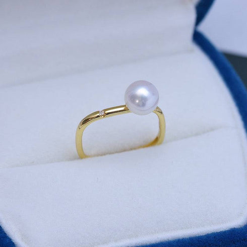 7-8mm Freshwater Pearl & Square Ring - House Of Pearls